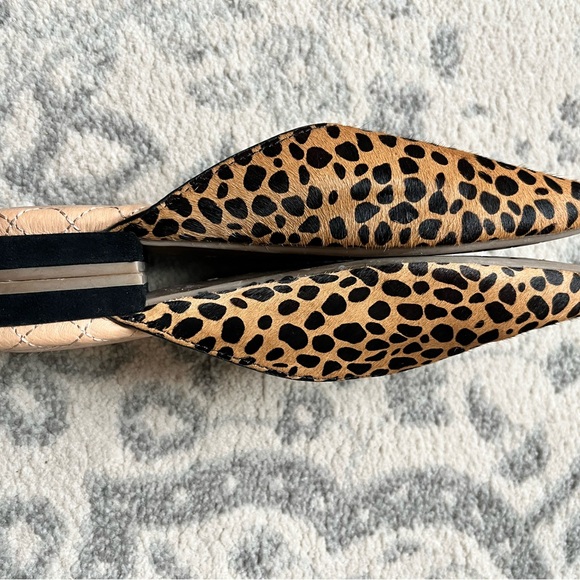 Birdies The Swan Cheetah Print Mules Tan and Black - Picture 2 of 4